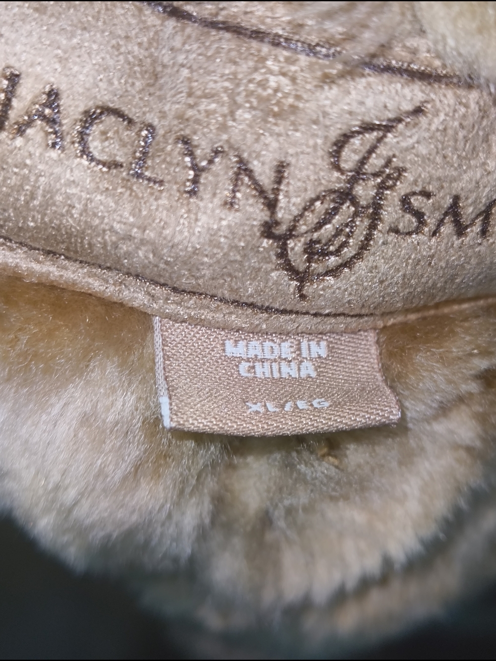 Jaclyn Smith Taupe Faux Shearling Zip Vest - Picture 8 of 8